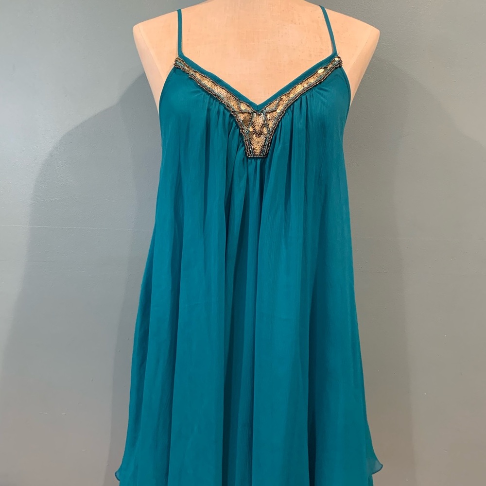 Flowy chiffon mini dress